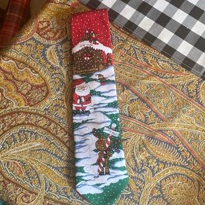 Vintage Christmas necktie with Santa/North Pole motif. 🎅🏻🎄🎅🏻